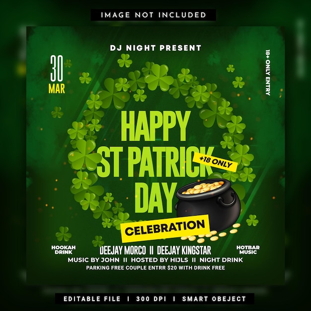 st patricks day party flyer