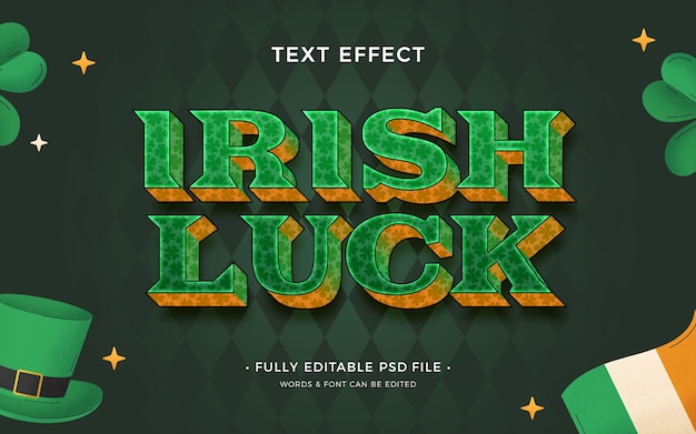 PSD st patricks day text effect