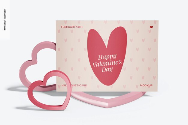 St Valentines A5-kaartmodel, vooraanzicht