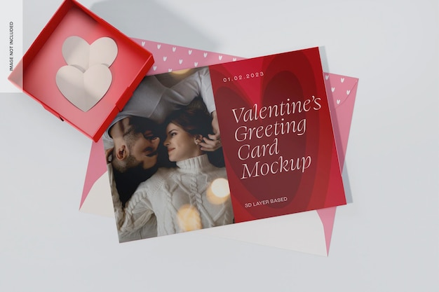 st valentines greeting card mockup