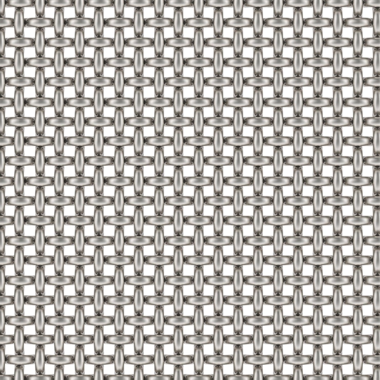 PSD staal- of zilveren textuurpatroon van mesh 3d-weergave geïsoleerd op transparante achtergrond