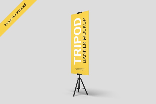 Staand statief Banner Mockup Design geïsoleerd