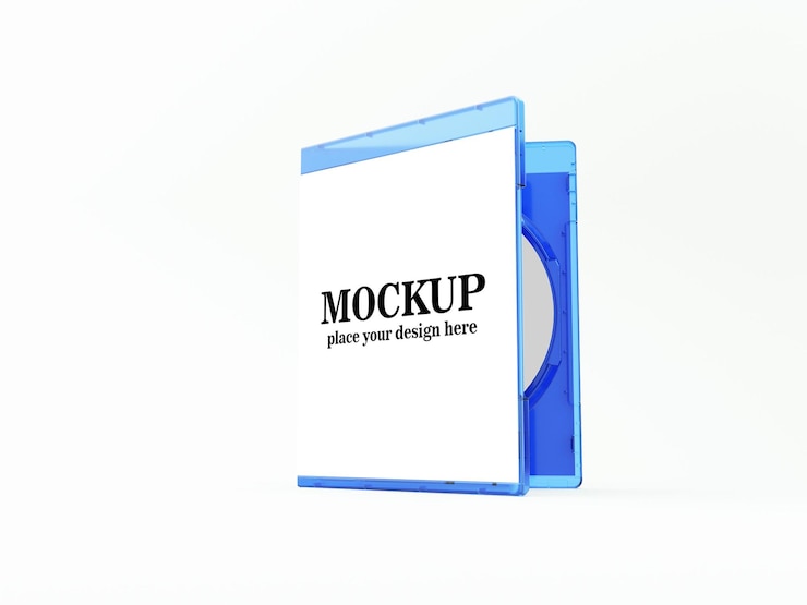 PSD staande blauwe straal mockup