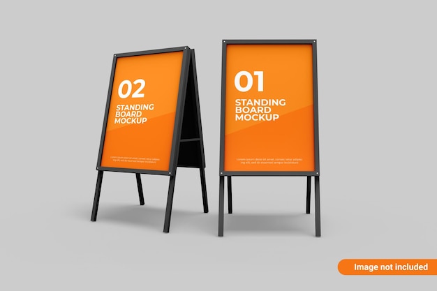 Staande bord banner mockup