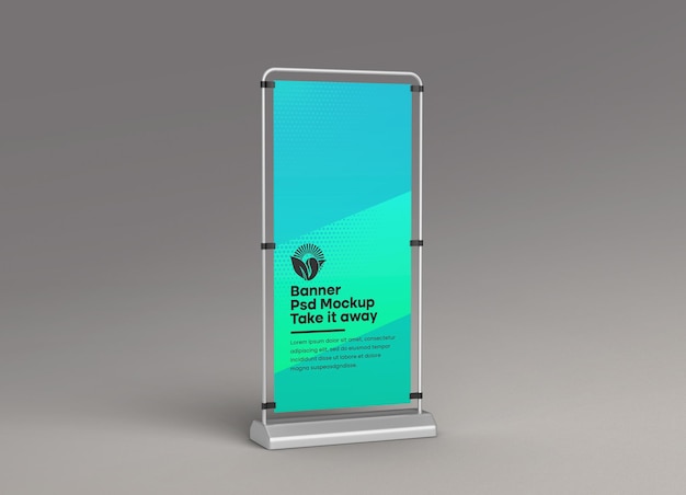 Staande reclame roll-up banner mockup