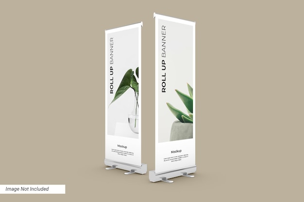 Staande roll up banner mockup