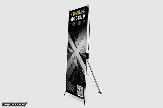 PSD staande x banner mockup