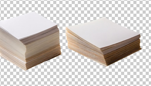 PSD stack of blank sticky notes isolated on transparent background