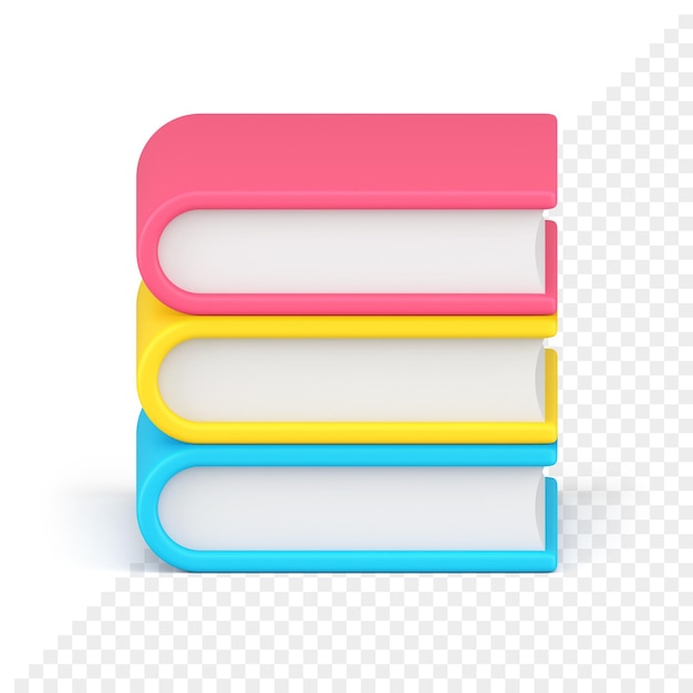 Stack of books 3d icon