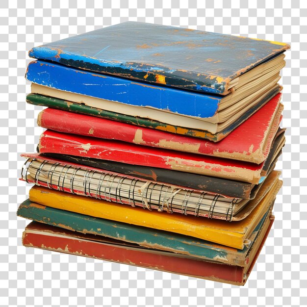 PSD stack of books isolated on transparent background png