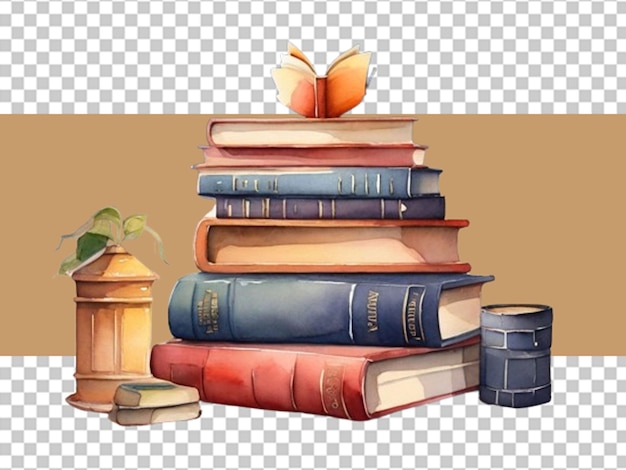 PSD stack of books world reading day concept