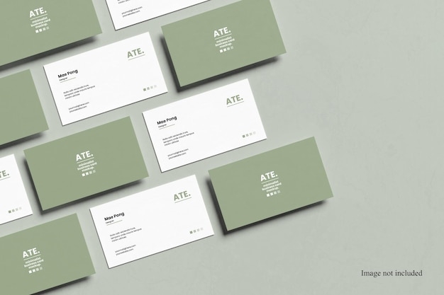 Stack business card mockup per mostrare il tuo design ai clienti