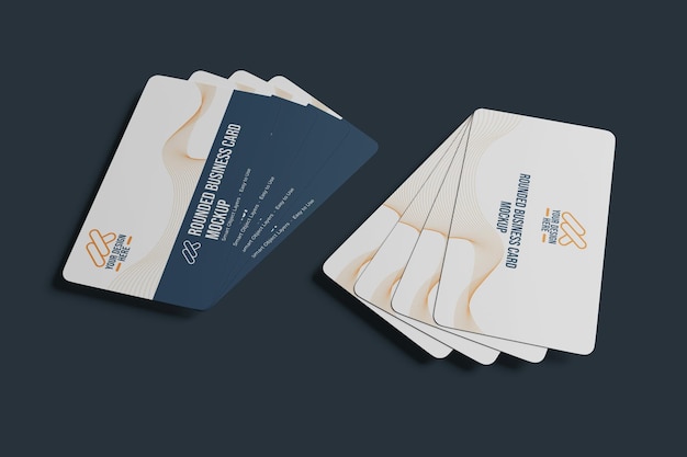 PSD stack business cards mockup