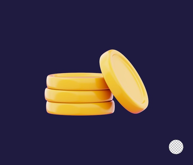 Stack of coins representing financial investment strategy icon illustration Concept of financial