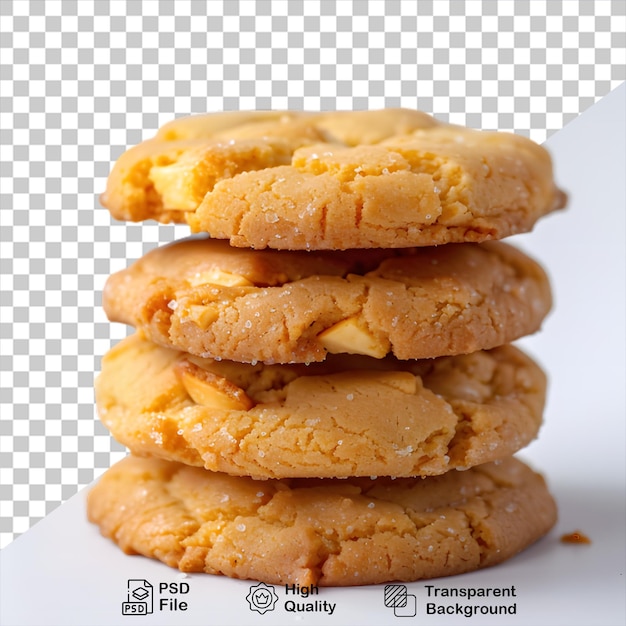 PSD una pila di biscotti su uno sfondo trasparente
