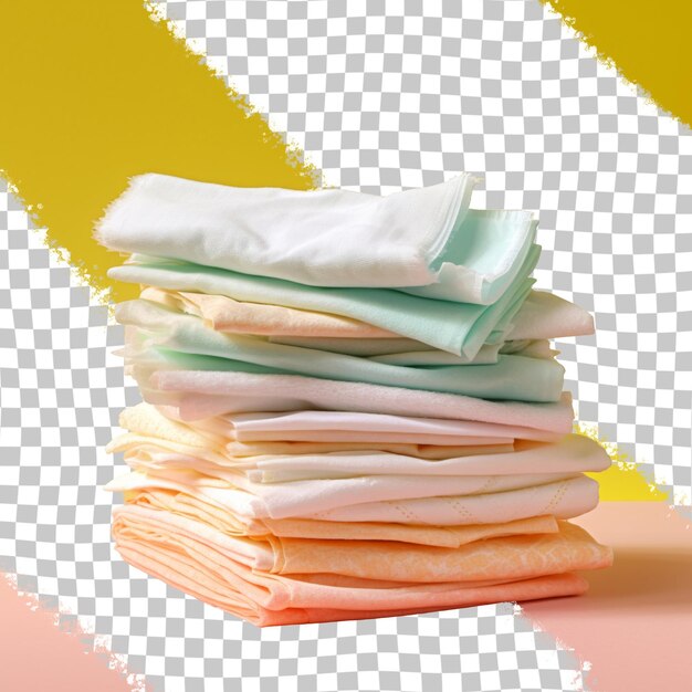 PSD a stack of folded clothes on a table