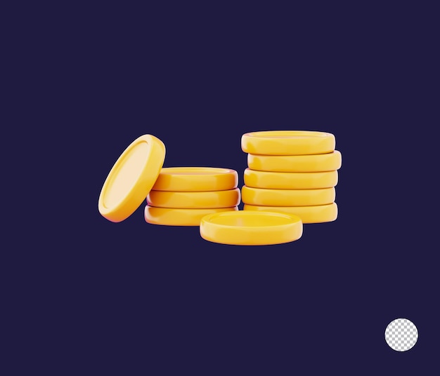 Stack of coins representing financial investment strategy icon illustration Concept of financial