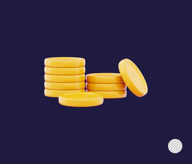Stack of coins representing financial investment strategy icon illustration Concept of financial