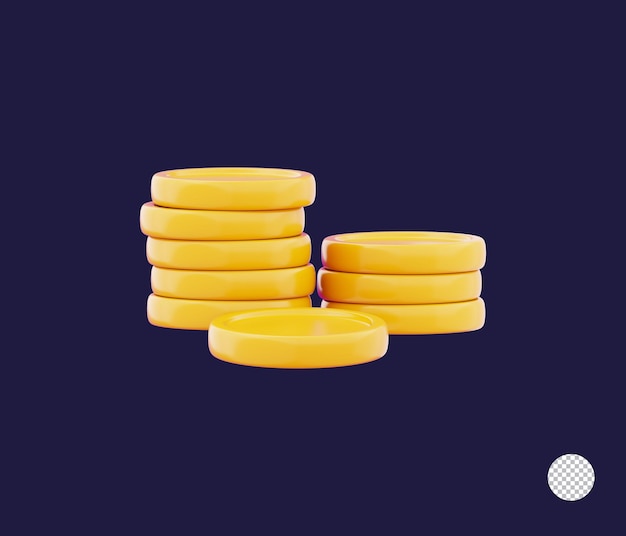 Stack of coins representing financial investment strategy icon illustration Concept of financial