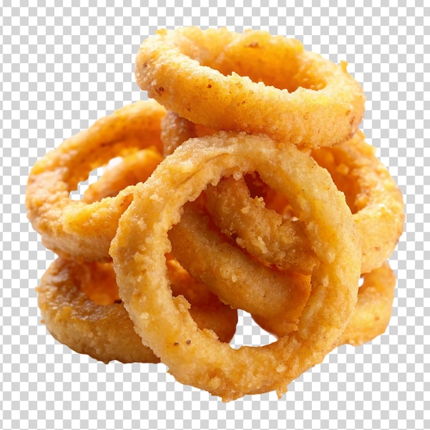 PSD a stack of onion rings on transparent background