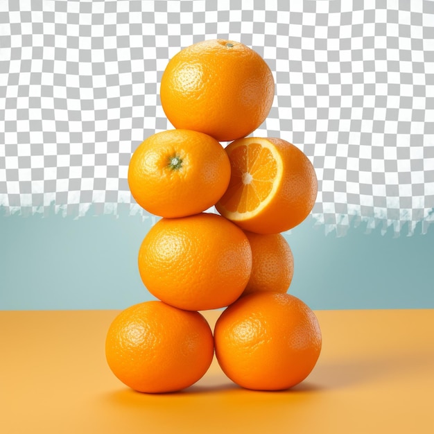 PSD a stack of oranges with one that has the word  on it