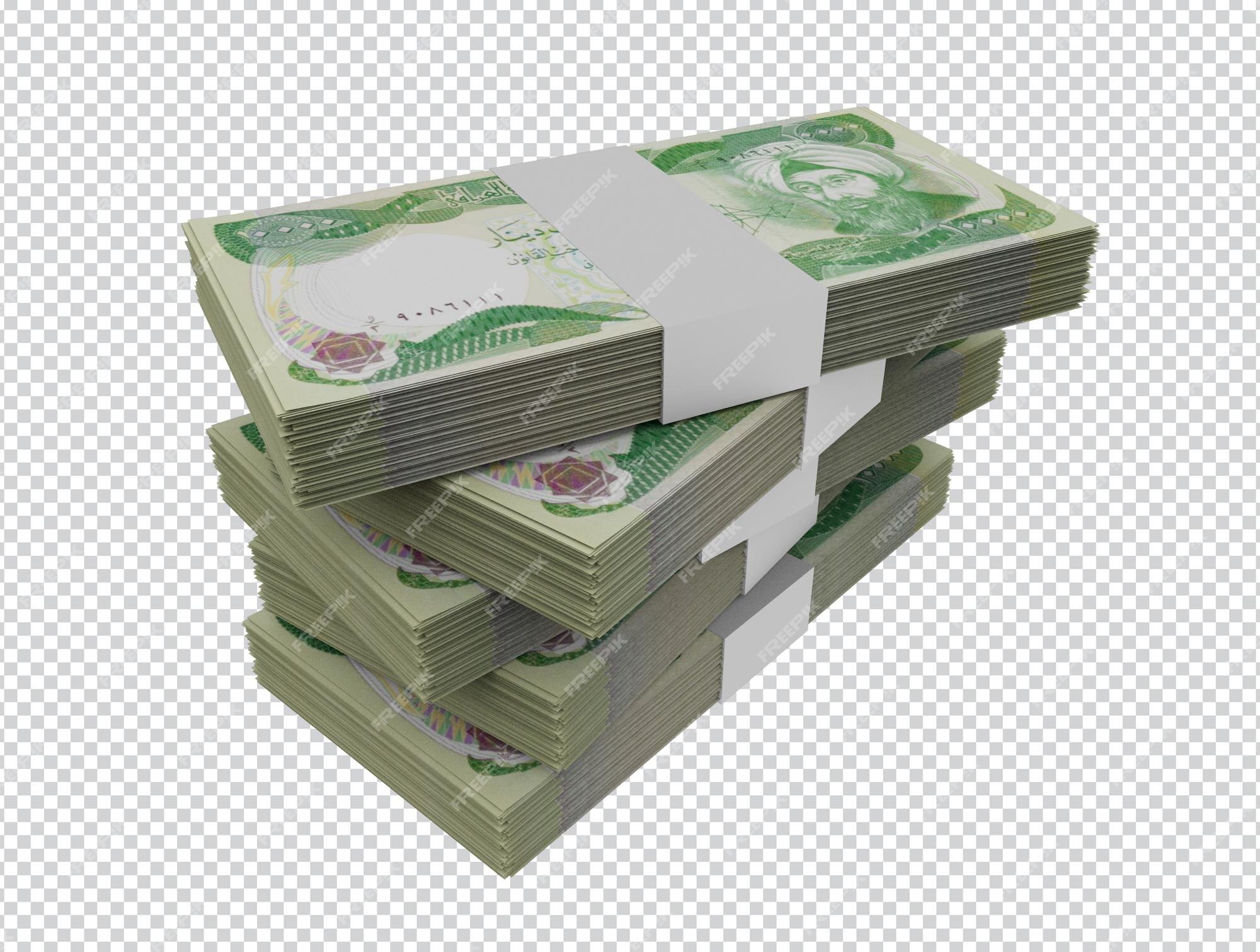 Premium PSD Stack Of Packs Of 10000 Iraqi Dinar 1000-dinars-world-heritage-iraq-numista