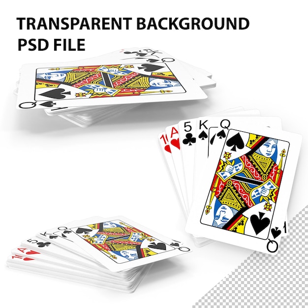 PSD stack of playing cards png