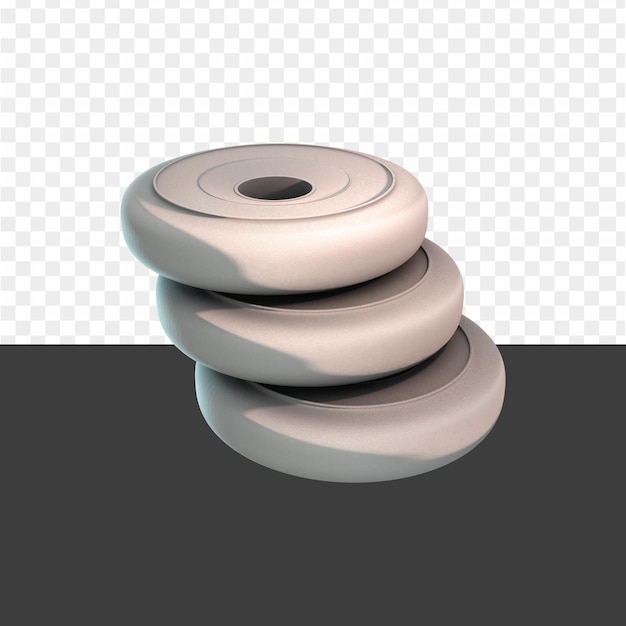 PSD a stack of three rubbers on a table