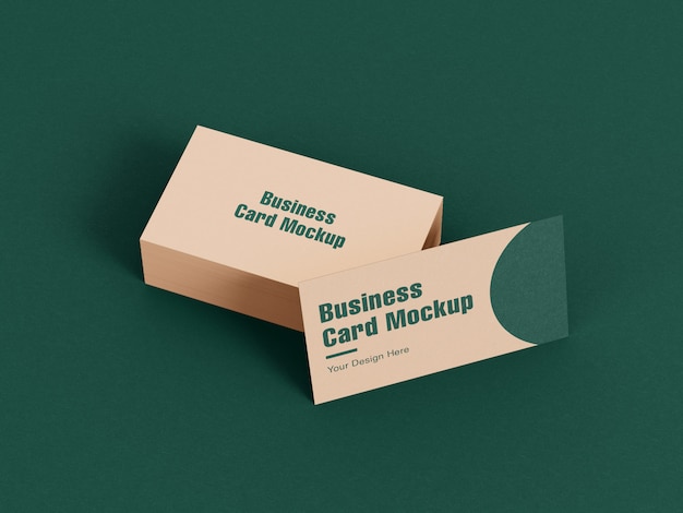 Stack visitekaartjes mockup ontwerp