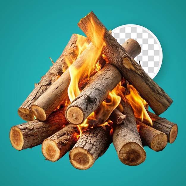 Una pila di legna è di fronte a un fuoco che dice 