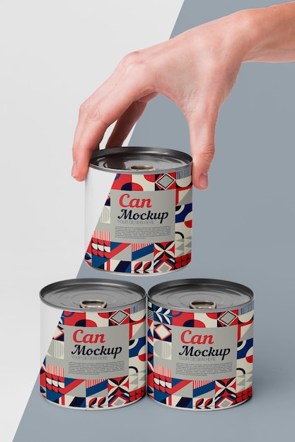 PSD stacked tin cans