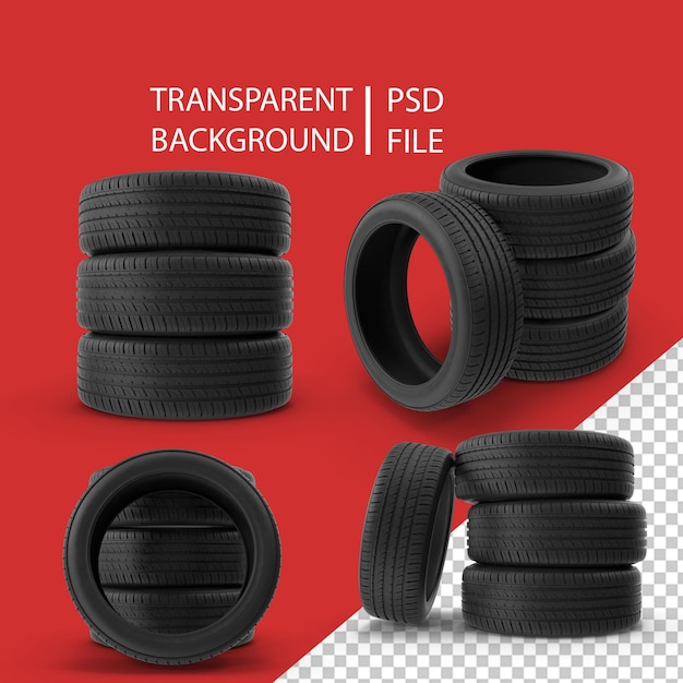 PSD stacked tires png