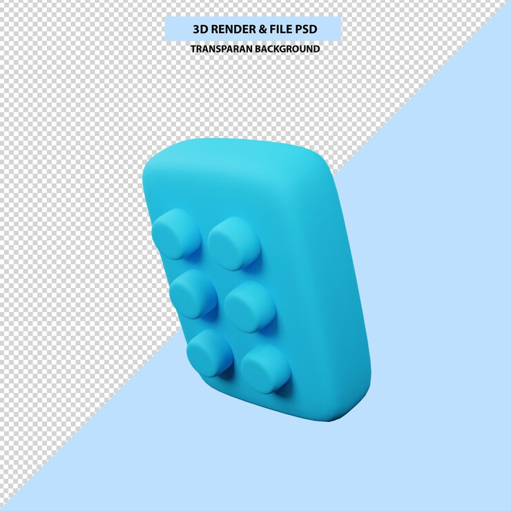 Складывающаяся игра для оттачивания детского мозга 3D-рендеринг и файл Psd