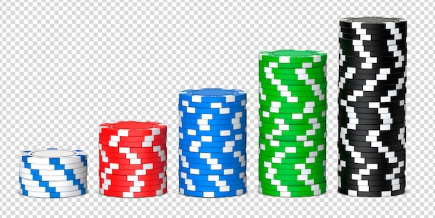 PSD stacks of casino poker chips