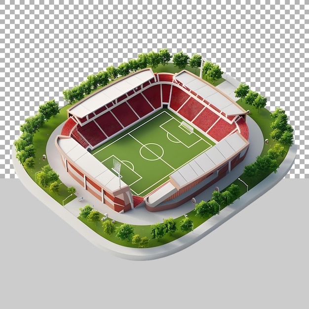 PSD stadion izometryczny na przezroczystym tle