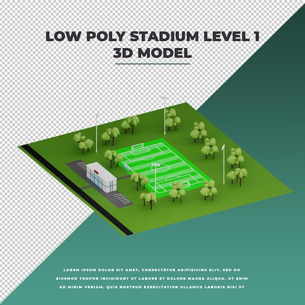 PSD stadion low poly poziom 1