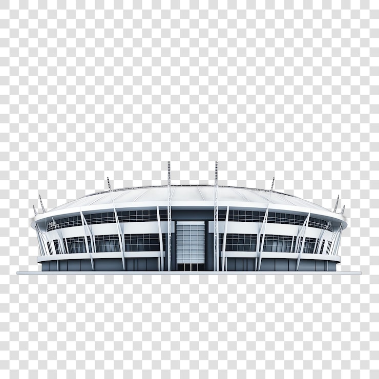 PSD stadion odizolowany na przezroczystym tle