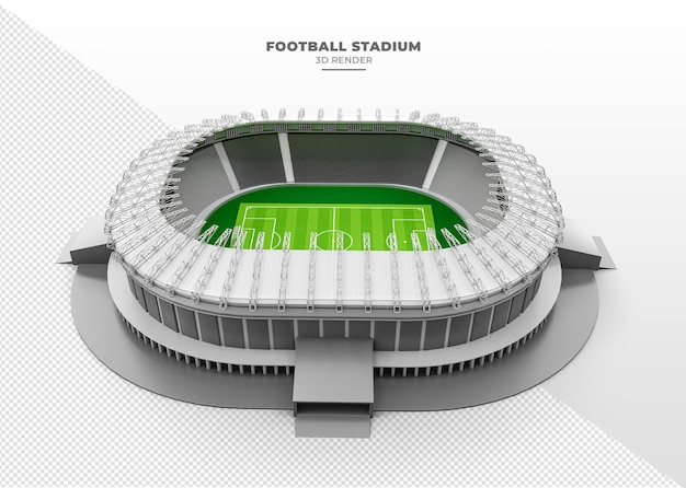 Stadion piłkarski w 3d render realistyczny