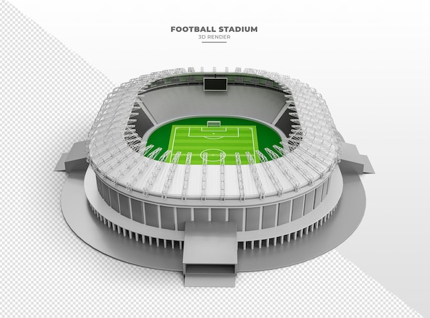 Stadion piłkarski w 3d render realistyczny