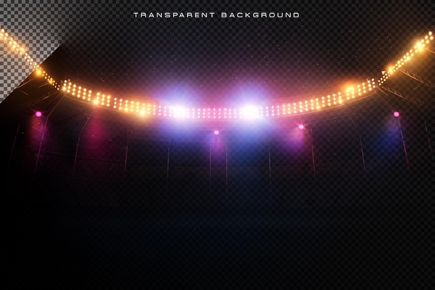 PSD stadium light on transparent background