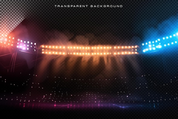 PSD stadium light on transparent background