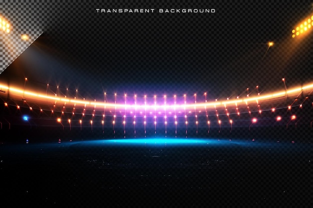 PSD stadium light on transparent background