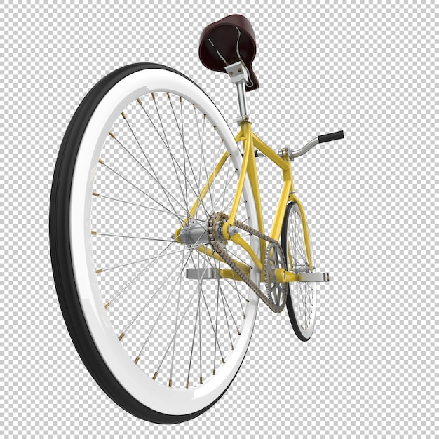 PSD stadsfiets op transparante achtergrond 3d-rendering illustratie