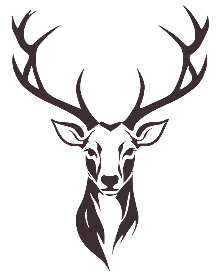 PSD stag vector art dieren moderne stedelijke grafische illustratie