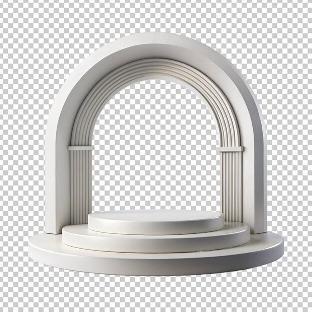 PSD stage and arch podium on transparent background