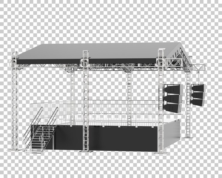 PSD сцена изолирована на прозрачном фоне 3d рендеринга иллюстрации