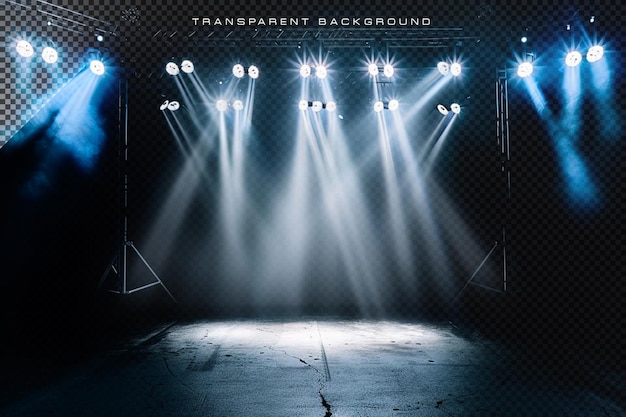 PSD stage lighting on transparent background