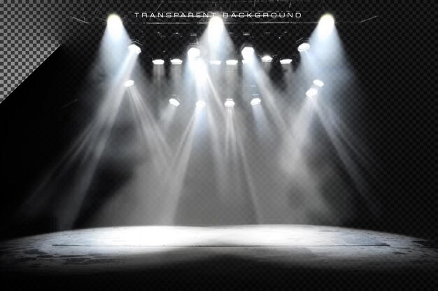 PSD stage lighting on transparent background