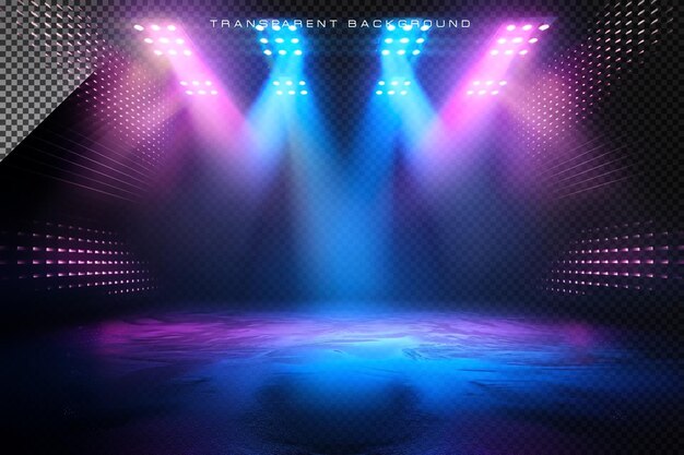 PSD stage lighting on transparent background