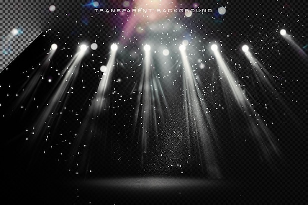 PSD stage lighting on transparent background